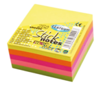 Öntapadó jegyzettömb 51x51mm 250lap, neon vegyes színek
