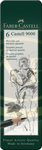 "Faber-Castell Grafitceruza-k&eacute;szlet 6db-os hatsz&ouml;gletű CASTELL 9000 f&eacute;m dobozban (HB;B;2B;4B;6B;8B)"
