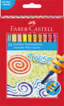 Faber-Castell Zsírkrétakészlet 24db-os hengeres műanyag csavarható test