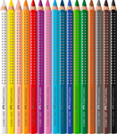Faber-Castell Színes ceruza-készlet 16db-os háromszögletű GRIP Jumbo fém dobozban