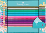 Faber-Castell Színes ceruza-készlet 20db-os háromszögletű SPARKLE + Sleeve hegyező fém dobozban