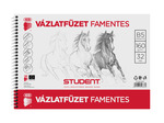 ICO STUDENT B5 v&aacute;zlatf&uuml;zet, famentes, 160g, 32 lap, spir&aacute;lozott