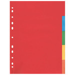 Elv&aacute;laszt&oacute; lap műanyag A4, 6r&eacute;szes sz&iacute;nes