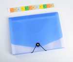 P+P Opaline transp./blue Harmonika mapp.P+P A4 13rekesz  2-376