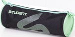 Tolltart&oacute; Ico Student fekete / pasztell z&ouml;ld, Henger alak&uacute; textil tolltart&oacute;.