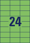 Etikett Avery 3450, 70x37mm zöld, 100 lapos (2400 címke)