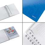 Leitz WOW spirálfüzet, A5, vonalas, kék 46390036