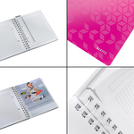 Leitz WOW spirálfüzet, A5, kockás, rózsaszín 46410023