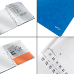 Leitz WOW spirálfüzet, A4, vonalas, kék 46370036