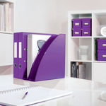 Leitz WOW spirálfüzet, A4, kockás, lila 46380062