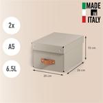 Leitz Puro karton t&aacute;rol&oacute;doboz S m&eacute;ret 2db sz&uuml;rke-b&eacute;zs