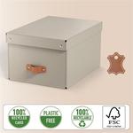 Leitz Puro karton t&aacute;rol&oacute;doboz M m&eacute;ret 2db sz&uuml;rke-b&eacute;zs