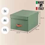 Leitz Puro karton t&aacute;rol&oacute;doboz M m&eacute;ret 2db f&ouml;ldz&ouml;ld