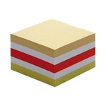 Tömbkocka 85x85x50mm ragasztott, színes