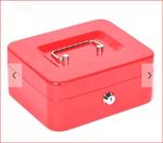 Pénzkazetta 300x240x90mm piros, King Safe