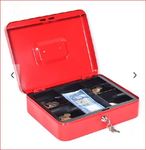Pénzkazetta 250x180x90mm piros, King Safe