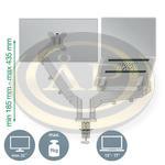 Leitz Ergo Dual helytakar&eacute;kos monitor- &eacute;s laptopkar, vil&aacute;gosz&uuml;rke