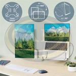 Leitz Ergo Dual helytakar&eacute;kos monitor- &eacute;s laptopkar, vil&aacute;gosz&uuml;rke