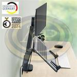 Leitz Ergo Dual helytakar&eacute;kos monitor- &eacute;s laptopkar, s&ouml;t&eacute;tsz&uuml;rke
