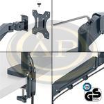 Leitz Ergo Dual helytakar&eacute;kos monitor- &eacute;s laptopkar, s&ouml;t&eacute;tsz&uuml;rke