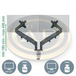 Leitz Ergo Dual helytakar&eacute;kos monitorkar k&eacute;t monitorhoz, s&ouml;t&eacute;tsz&uuml;rke