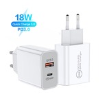 Hálózati töltő, 1xUSB-C PD (20W), USB-A QC 3.0, 2xUSB-A (10W), VERBATIM, fehér