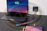H&aacute;l&oacute;zati t&ouml;ltő, 2xUSB-C PD (65W), USB-A QC 3.0, EU/UK/US, GaN, VERBATIM