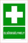 Elsősegélyhely PVC tábla 160x250mm MET010002PVC01600250