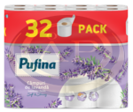 PUFINA Lavender Fields toalettpap&iacute;r 32 tek 140 lap 3 r&eacute;tegű, levendula illat&aacute;val