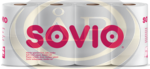 Sovio toalettpap&iacute;r 8 tekercs 250 lap, 3 r&eacute;tegű 100% cellul&oacute;z