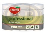 Ruta Professional toalettpap&iacute;r 6 tekercs, 500 lap/tek, 2 r&eacute;tegű 100% cellul&oacute;z