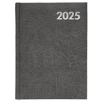 Agenda B5 napi fekete borítóval, fehér lap 2025. év