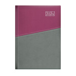 Top Timer Duplex Agenda A5 napi lila-szürke borítóval, chamois lap 2026.év