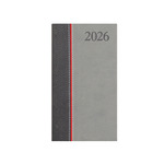 Zsebnaptár Top Timer Groovy heti antracit-piros-szürke, álló elrendezés, fehér lapok 2026.év
