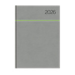 Agenda B5 heti Top Timer Young szürke-zöld borítóval, fehér lap 2026.év