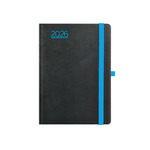 Agenda B6 heti Top Timer Nero fekete-kék borítóval, fehér lap 2026.év
