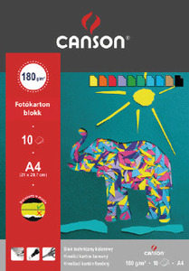 CansonFotókarton blokk - A4 / Színes 160g, 10 klf.szín