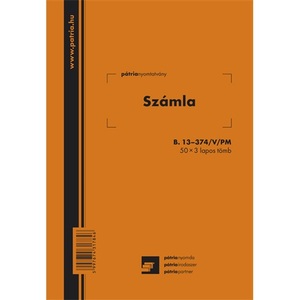 Számla Pátria 50x3 lapos tömb A/5 álló
