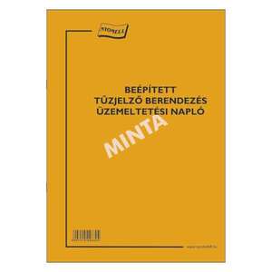 Beépített Tűzjelző Berendezés Üzemeltetési napló A/4
