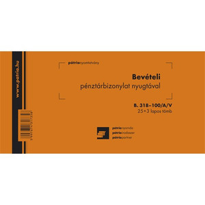 Bevételi p.biz.25x3 B.318-100/A/V költségvetési szervek részére