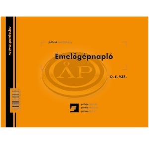 Emelőg&eacute;pnapl&oacute; 24 lapos A/5 fekvő, P&aacute;tria