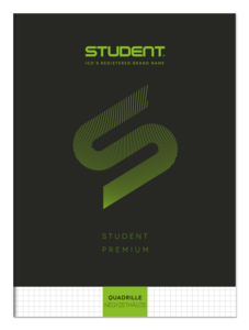 ICO Student Premium füzet, A4 kockás lapos (87-32) fekete borító