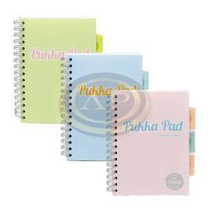 Spir&aacute;lf&uuml;zet, A5, vonalas, 100 lap, PUKKA PAD Pastel project book, vegyes sz&iacute;n