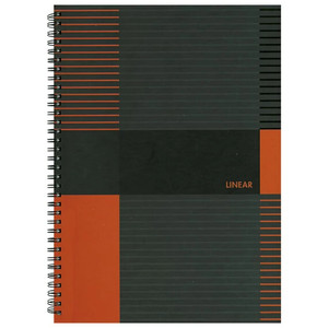 Spir&aacute;lf&uuml;zet MARKER Linear spir&aacute;lf&uuml;zet A5 80lap vonalas,kem&eacute;nyfedelű