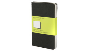 MOLESKINE JEGYZETFÜZET CAHIER QP313 FEKETE P SIMA 9x14cm, 3db/csom
