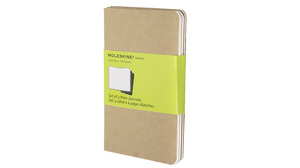 MOLESKINE JEGYZETFÜZET CAHIER QP413 BARNA P SIMA 9x14cm, 3db/csom
