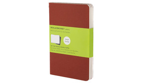 MOLESKINE JEGYZETFÜZET CAHIER CH113 PIROS P SIMA 9x14cm, 3db/cs