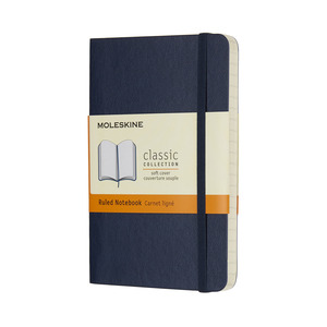 MOLESKINE NOTESZ QP611B20 PUHA ZAFÍR KÉK 'P' VONALAS