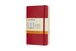 MOLESKINE NOTESZ QP611F2 PUHA SKARLÁT PIROS 'P' VONALAS