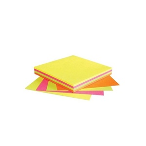 Öntapadó jegyzettömb 75x75mm 4x25lap neon mix InfoNotes